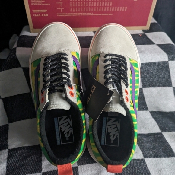 Vans Old Skool MTE 1 Women 8 Tripped Put Trekker White Green Suede Canvas 122024 - Picture 11 of 13